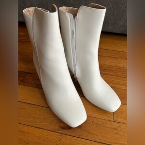 Ankle white boots